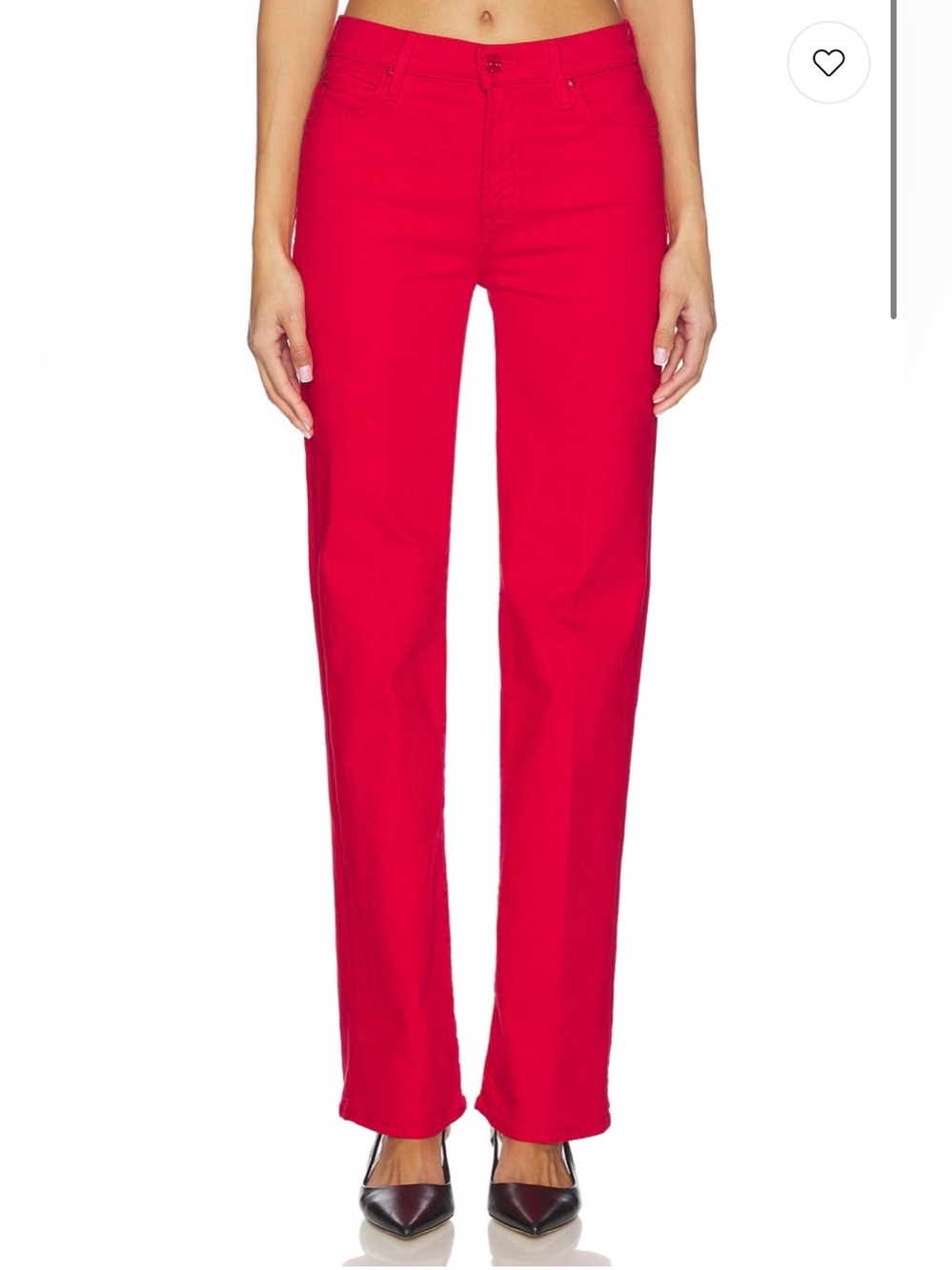 MOTHER Kick It Jeans in Play Date Tango Red size 25